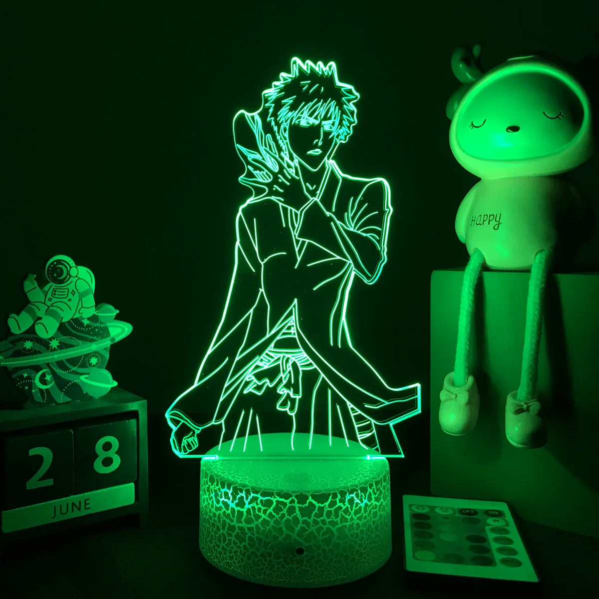 Zenith Saga — Bleach 3D LED Illusion Lamp (16-Color RGB Night Light)
