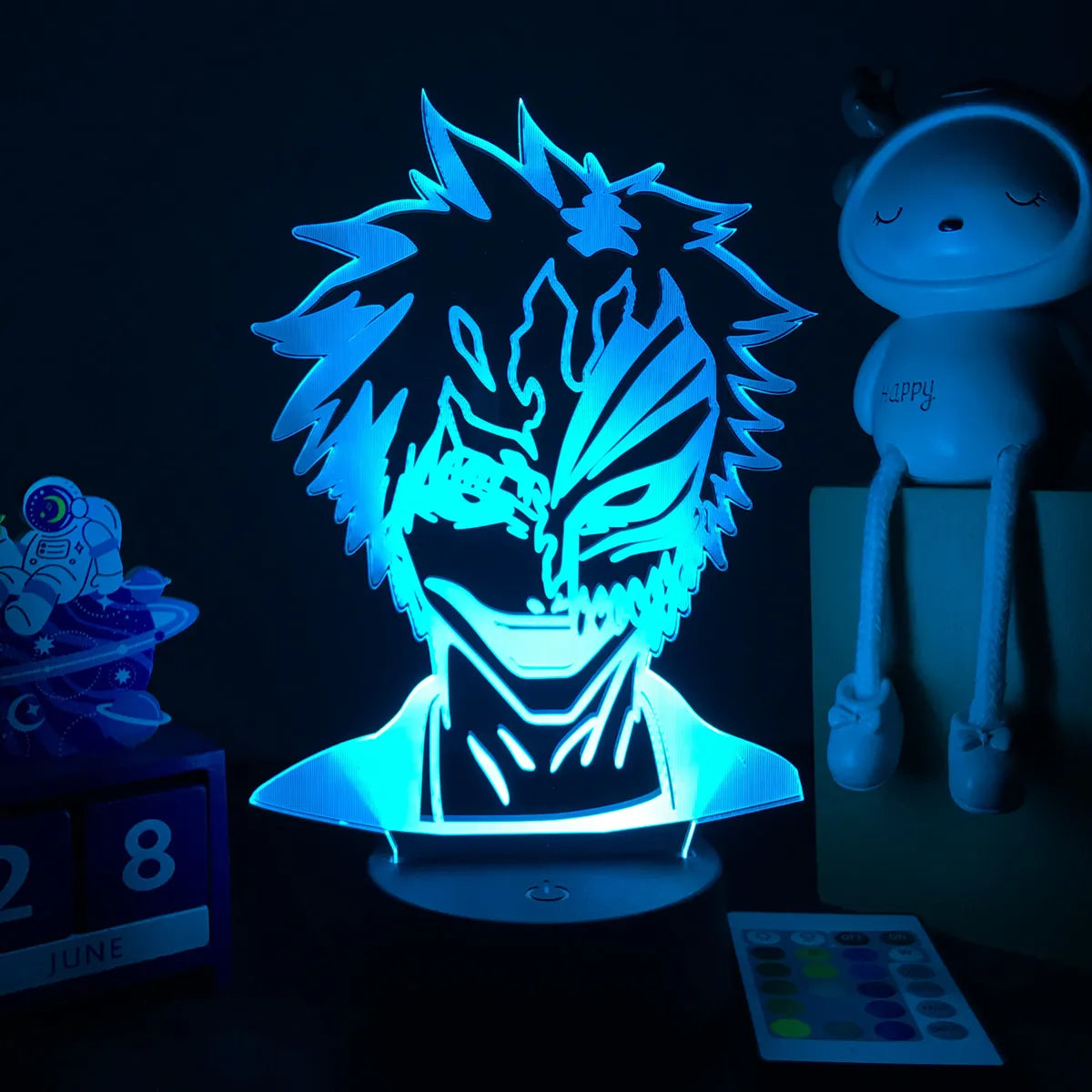 Zenith Saga — Bleach 3D LED Illusion Lamp (16-Color RGB Night Light)