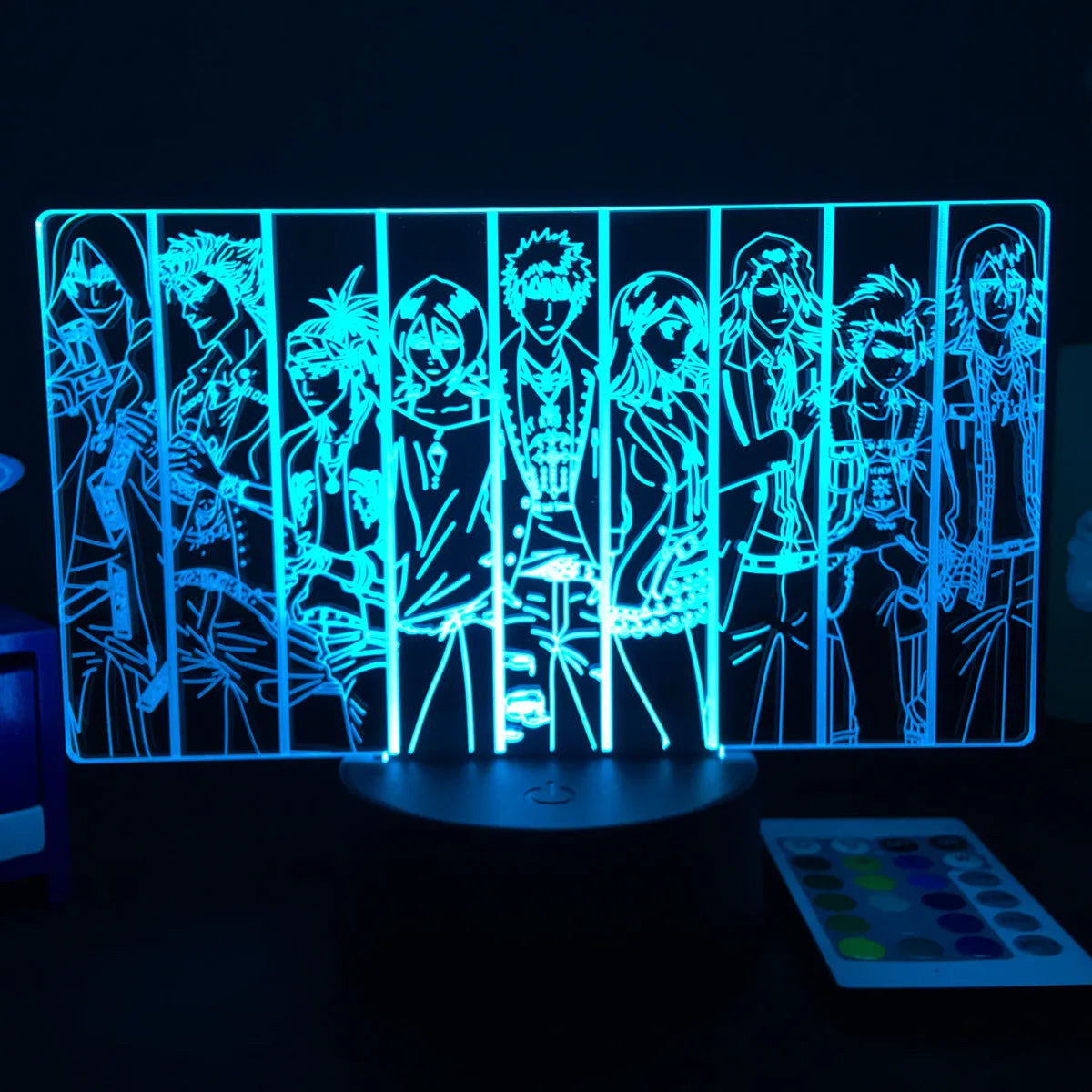 Zenith Saga — Bleach 3D LED Illusion Lamp (16-Color RGB Night Light)