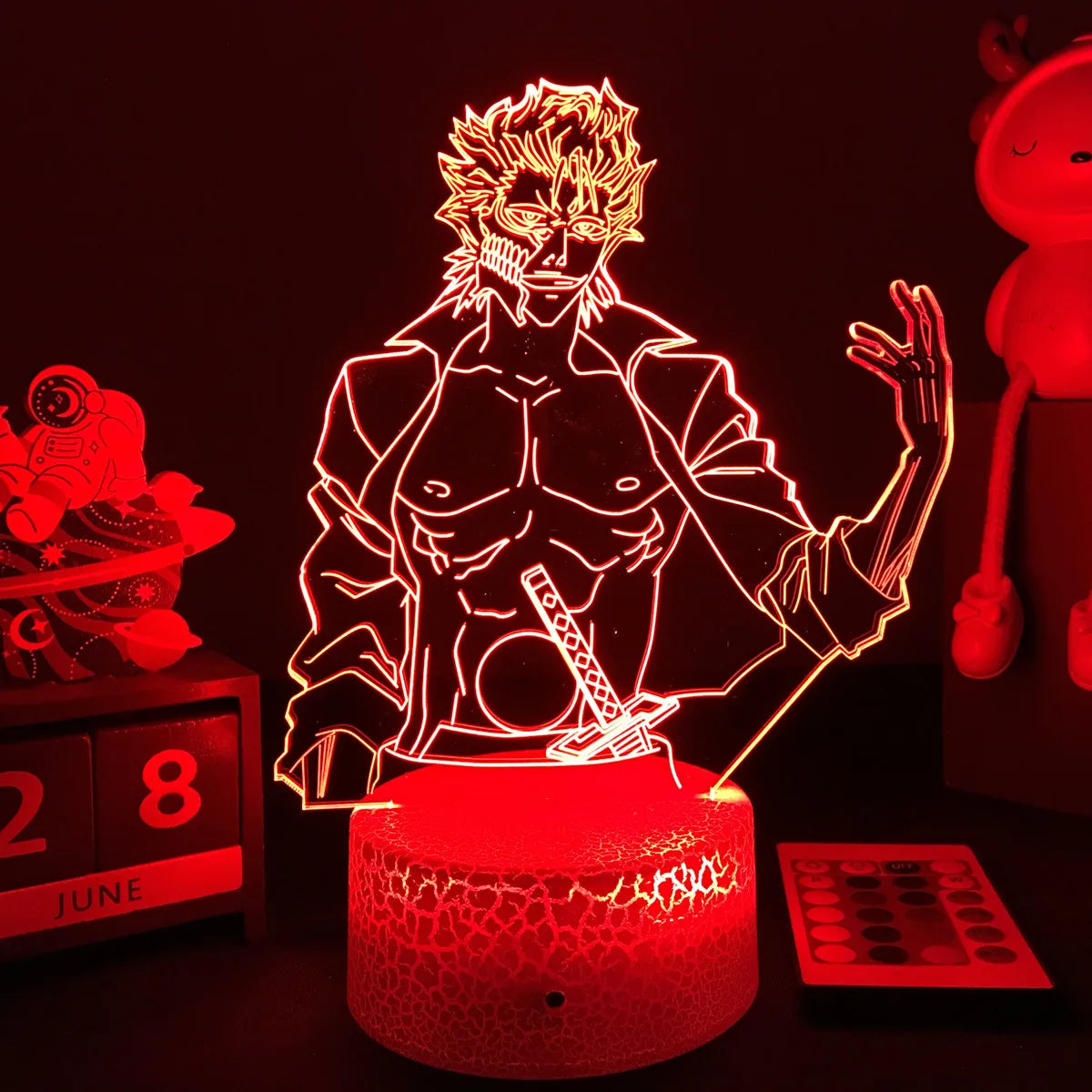 Zenith Saga — Bleach 3D LED Illusion Lamp (16-Color RGB Night Light)