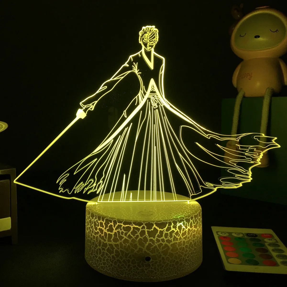 Zenith Saga — Bleach 3D LED Illusion Lamp (16-Color RGB Night Light)