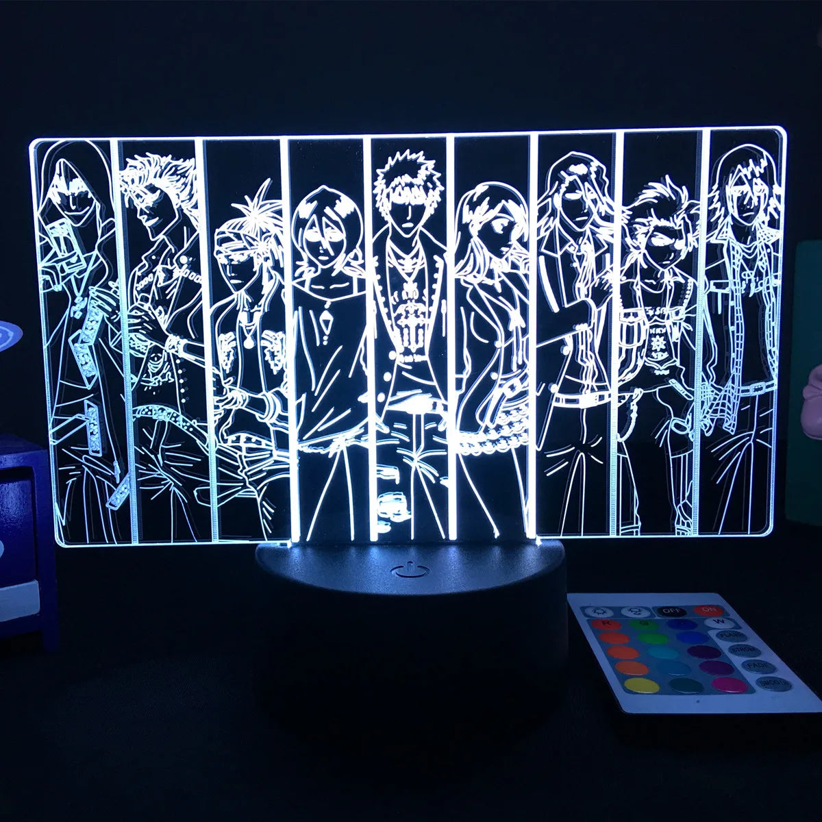 Zenith Saga — Bleach 3D LED Illusion Lamp (16-Color RGB Night Light)
