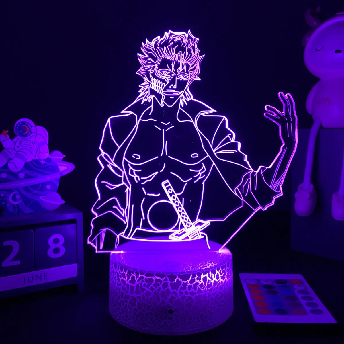 Zenith Saga — Bleach 3D LED Illusion Lamp (16-Color RGB Night Light)