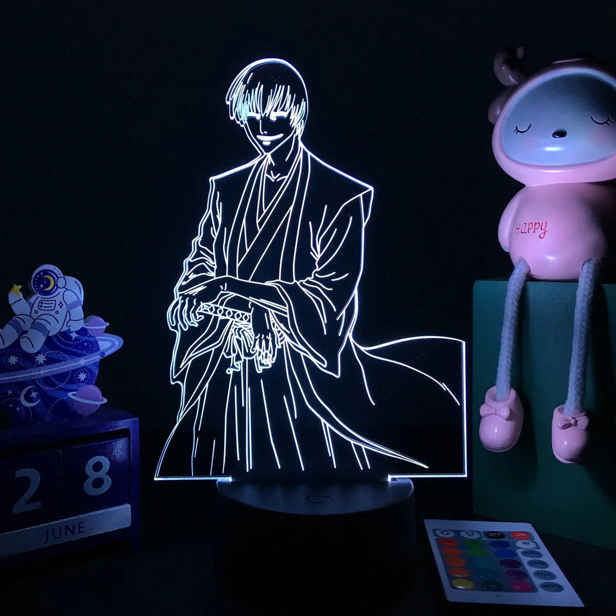 Zenith Saga — Bleach 3D LED Illusion Lamp (16-Color RGB Night Light)