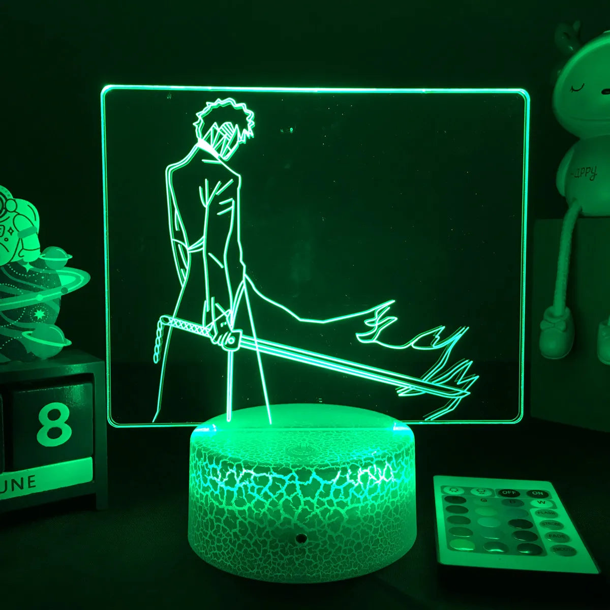 Zenith Saga — Bleach 3D LED Illusion Lamp (16-Color RGB Night Light)