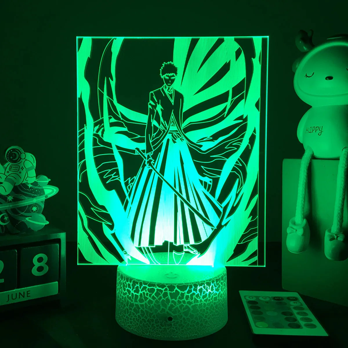 Zenith Saga — Bleach 3D LED Illusion Lamp (16-Color RGB Night Light)