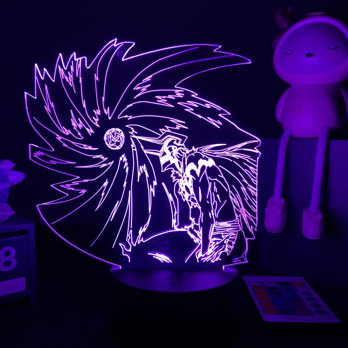 Zenith Saga — Bleach 3D LED Illusion Lamp (16-Color RGB Night Light)
