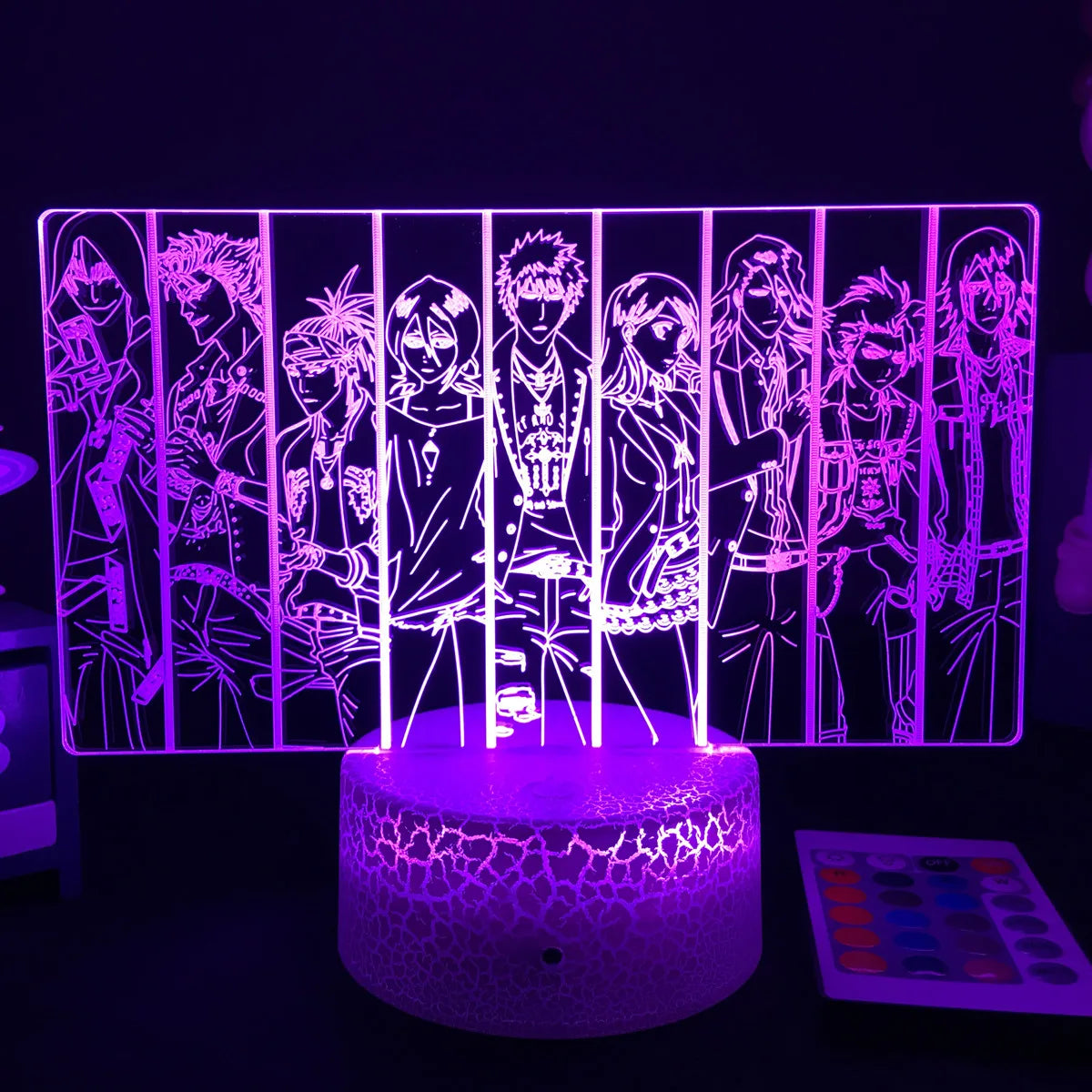 Zenith Saga — Bleach 3D LED Illusion Lamp (16-Color RGB Night Light)