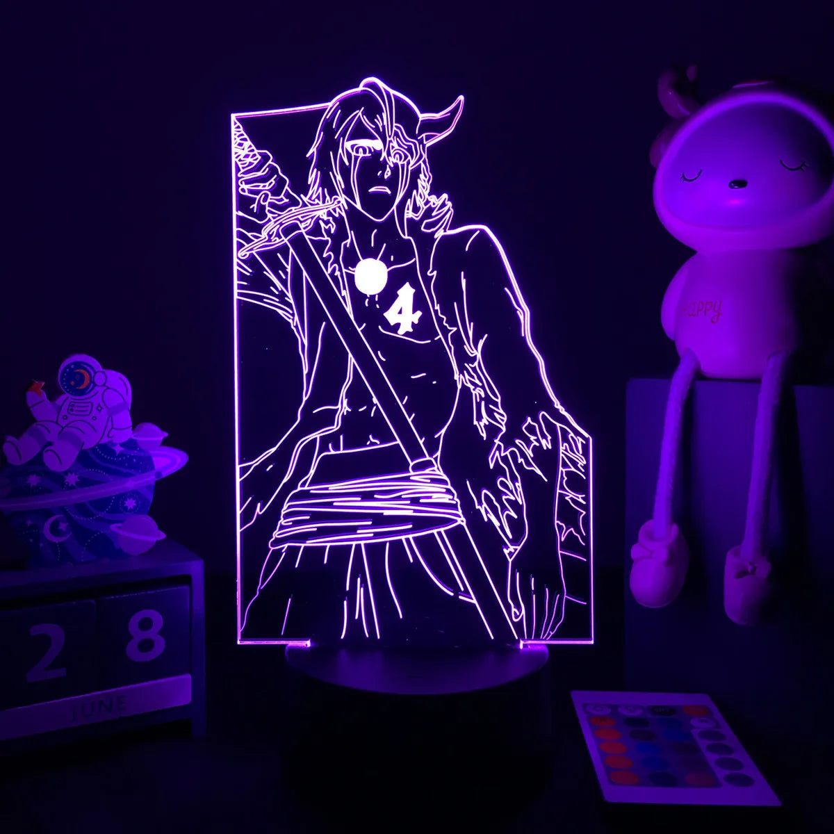Zenith Saga — Bleach 3D LED Illusion Lamp (16-Color RGB Night Light)
