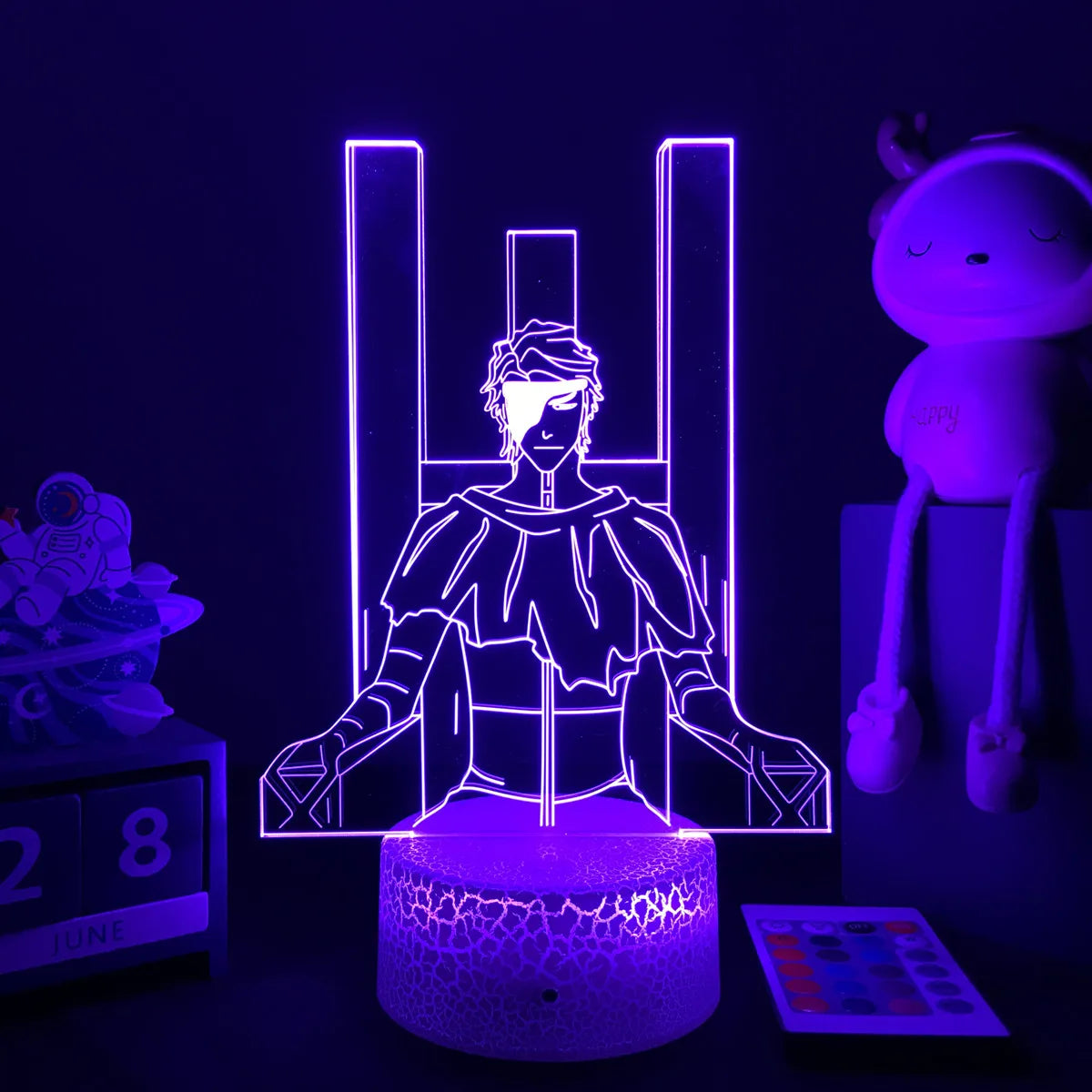 Zenith Saga — Bleach 3D LED Illusion Lamp (16-Color RGB Night Light)