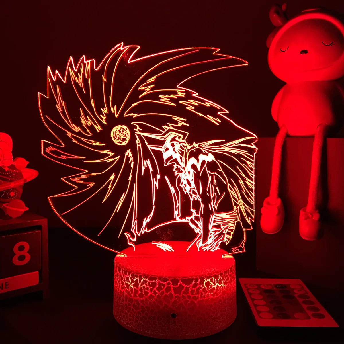Zenith Saga — Bleach 3D LED Illusion Lamp (16-Color RGB Night Light)