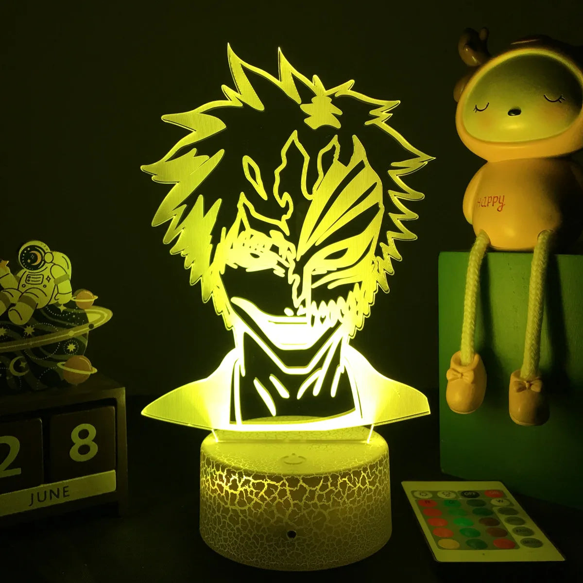 Zenith Saga — Bleach 3D LED Illusion Lamp (16-Color RGB Night Light)