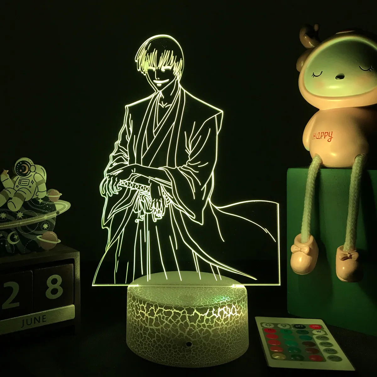 Zenith Saga — Bleach 3D LED Illusion Lamp (16-Color RGB Night Light)