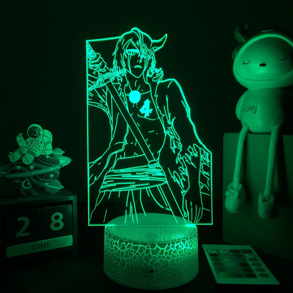 Zenith Saga — Bleach 3D LED Illusion Lamp (16-Color RGB Night Light)