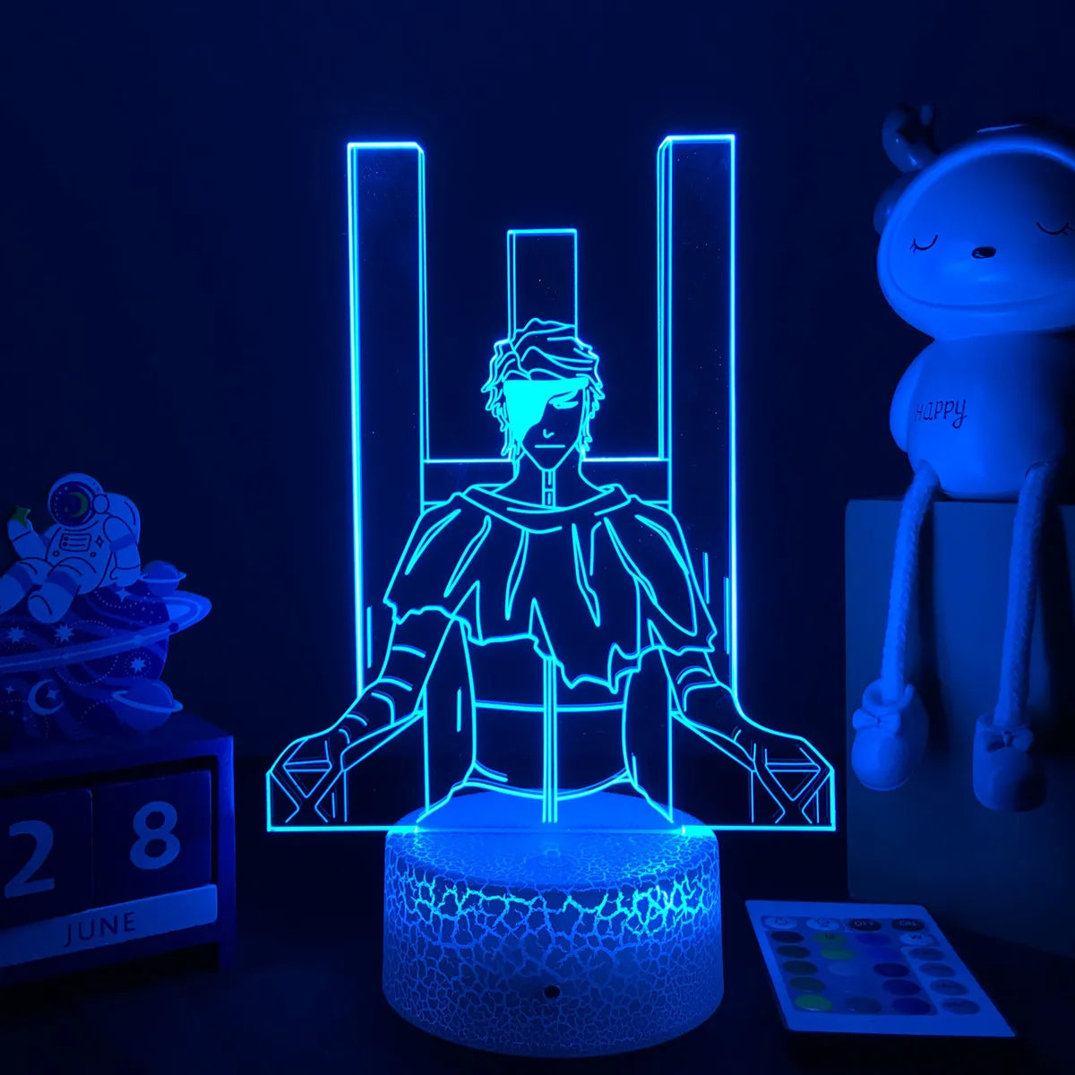 Zenith Saga — Bleach 3D LED Illusion Lamp (16-Color RGB Night Light)