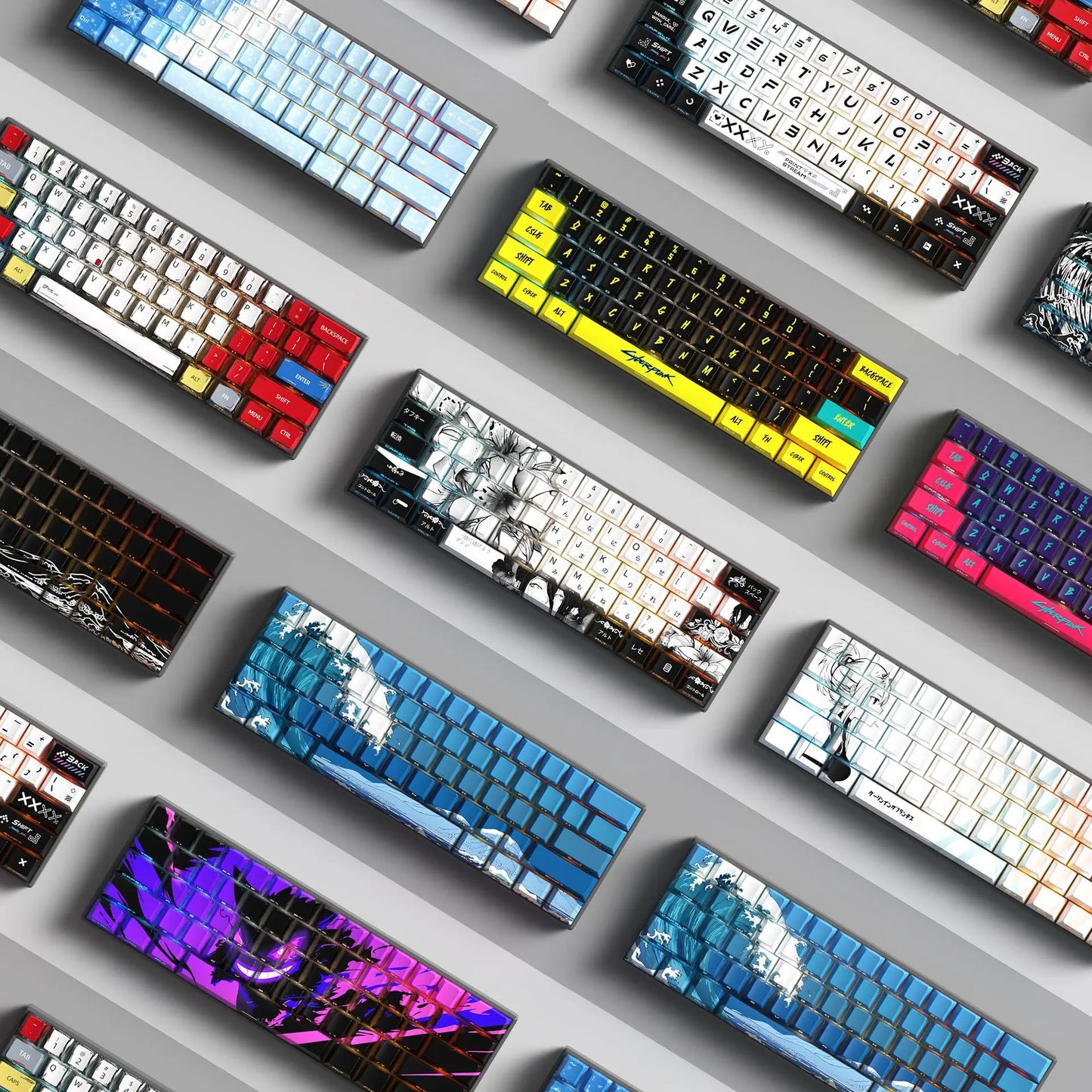 Zenith Saga — Anime Transparent Keycaps 129/135 Keys (PBT Side-Engraved)