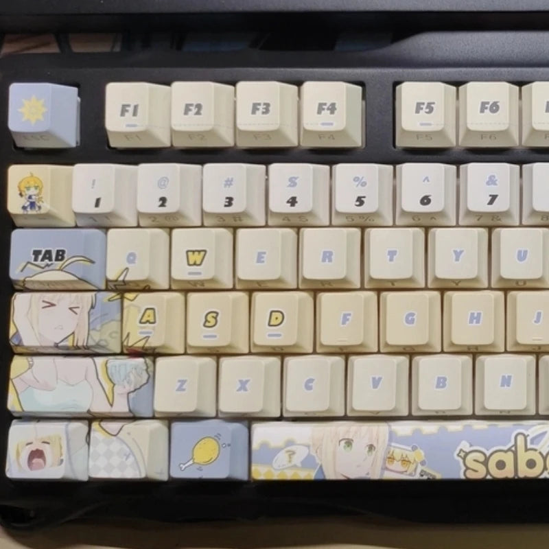 Zenith Saga — Saber Fate Anime Keycaps 120 Keys (PBT Cherry Profile)