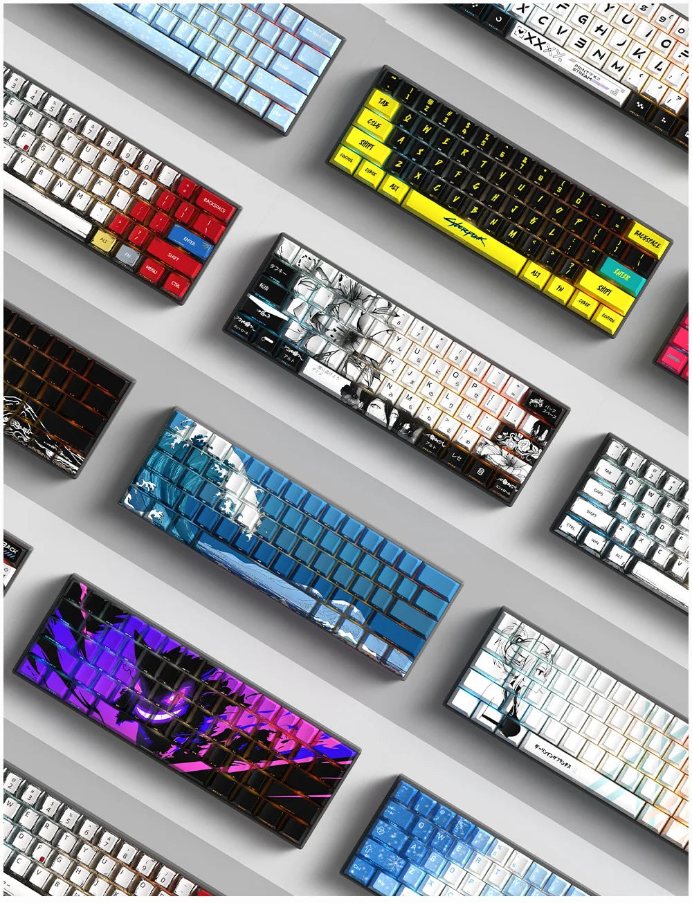Zenith Saga — Anime Transparent Keycaps 129/135 Keys (PBT Side-Engraved)