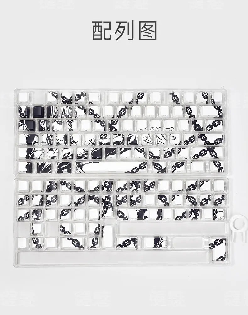 Zenith Saga — Makima Chainsaw Man Keycaps 129 Keys (PBT Dye-Sub Translucent)