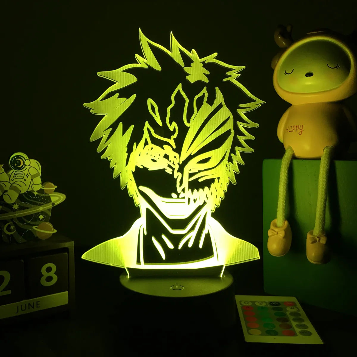 Zenith Saga — Bleach 3D LED Illusion Lamp (16-Color RGB Night Light)