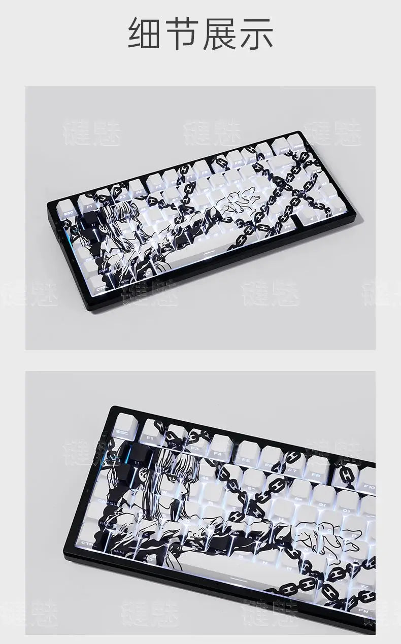 Zenith Saga — Makima Chainsaw Man Keycaps 129 Keys (PBT Dye-Sub Translucent)