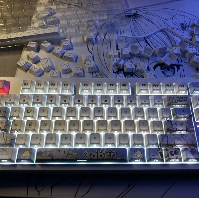 Zenith Saga — Saber Fate Anime Keycaps 120 Keys (PBT Cherry Profile)