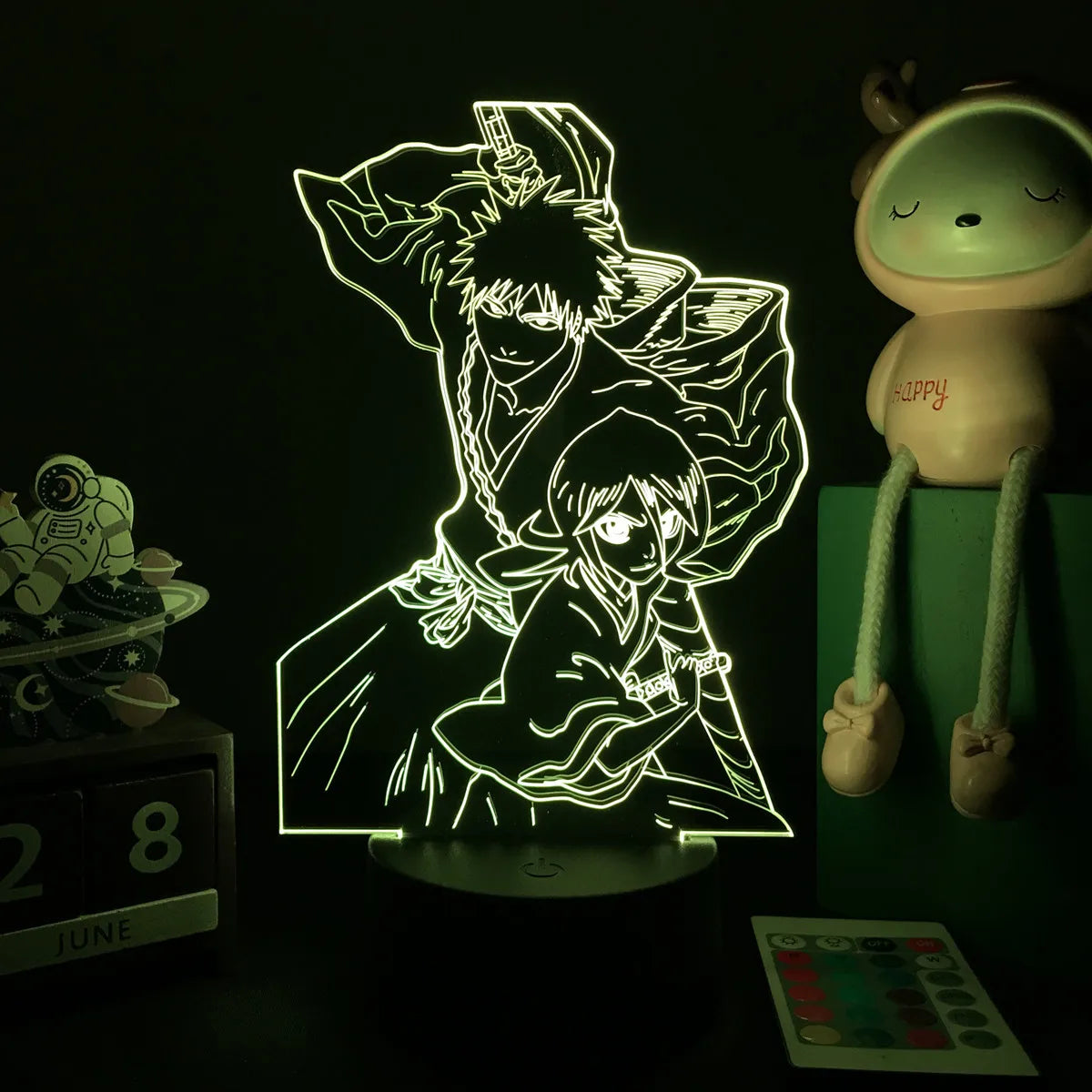 Zenith Saga — Bleach 3D LED Illusion Lamp (16-Color RGB Night Light)