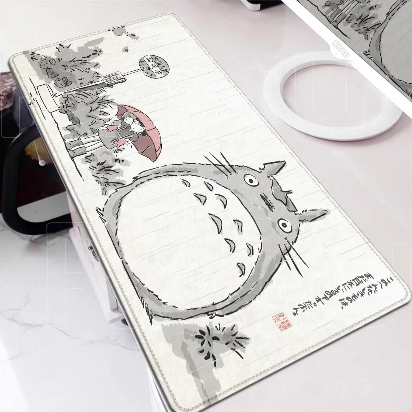 Zenith Saga — Totoro Anime XL Desk Mat (Lock Edge Gaming Mouse Pad)