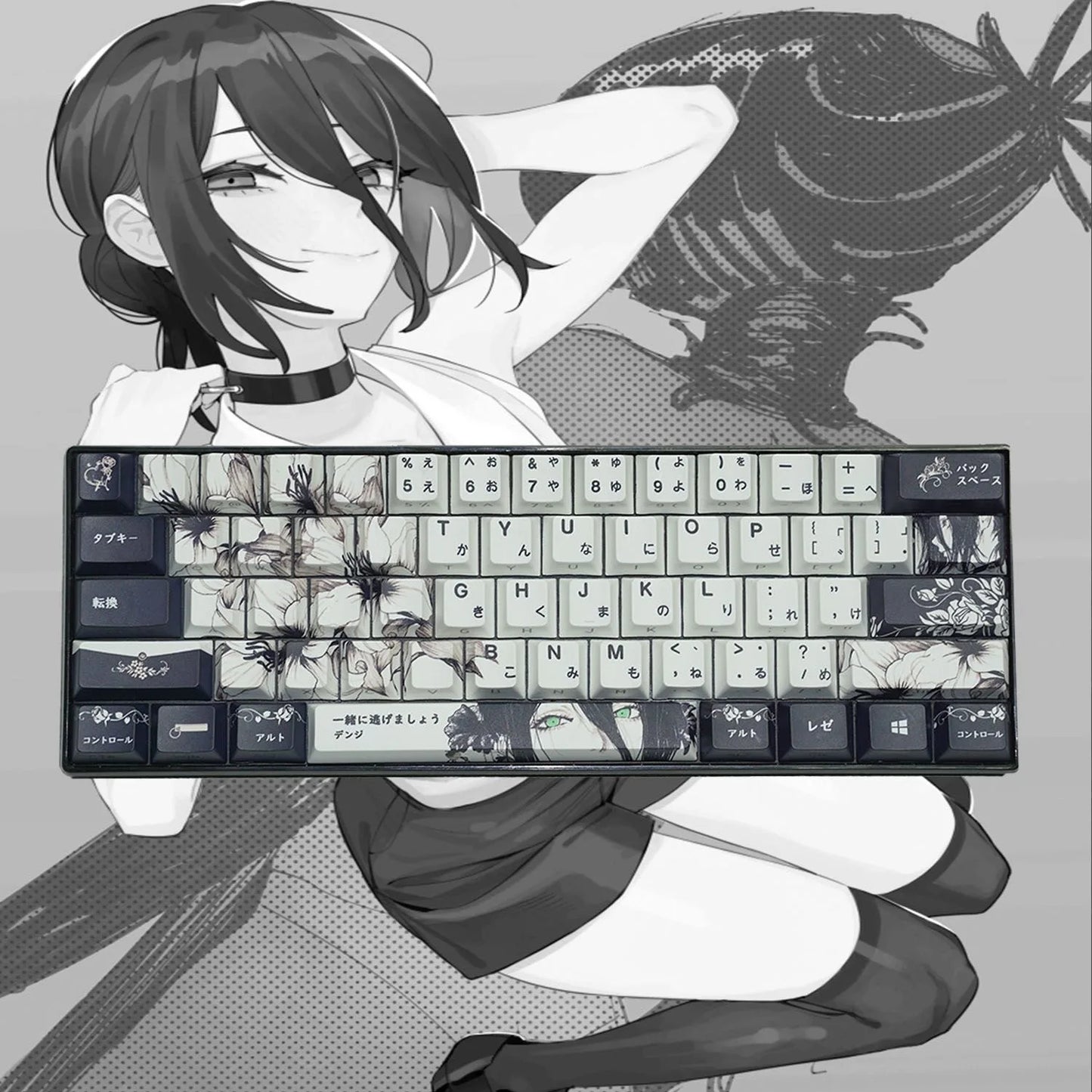 Zenith Sage — Reze Chainsaw Man Keycaps (PBT Dye-Sub)
