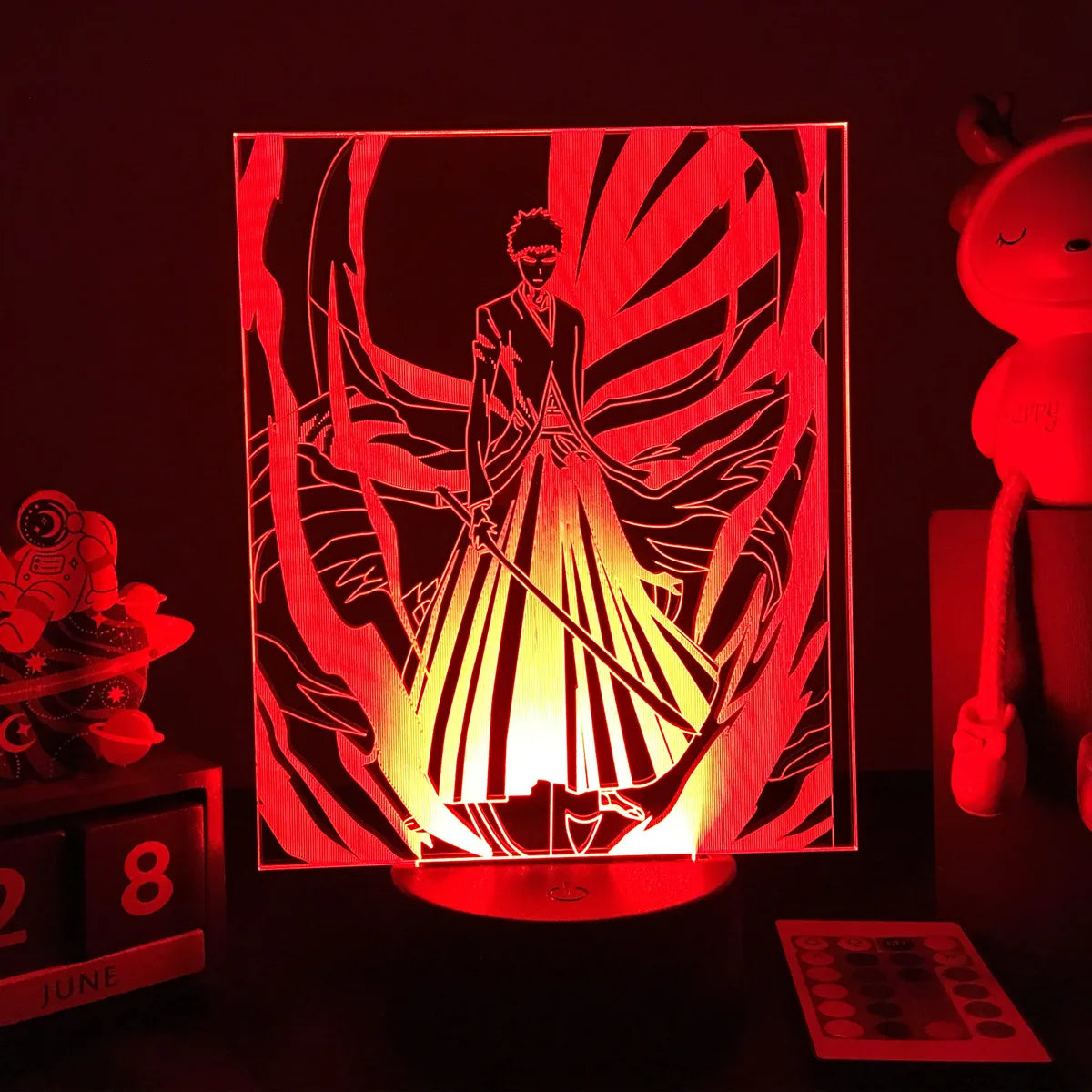 Zenith Saga — Bleach 3D LED Illusion Lamp (16-Color RGB Night Light)