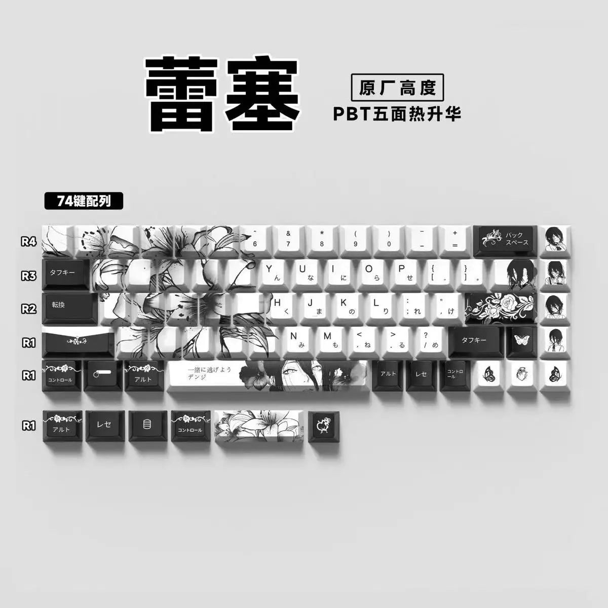 Zenith Sage — Reze Chainsaw Man Keycaps (PBT Dye-Sub)