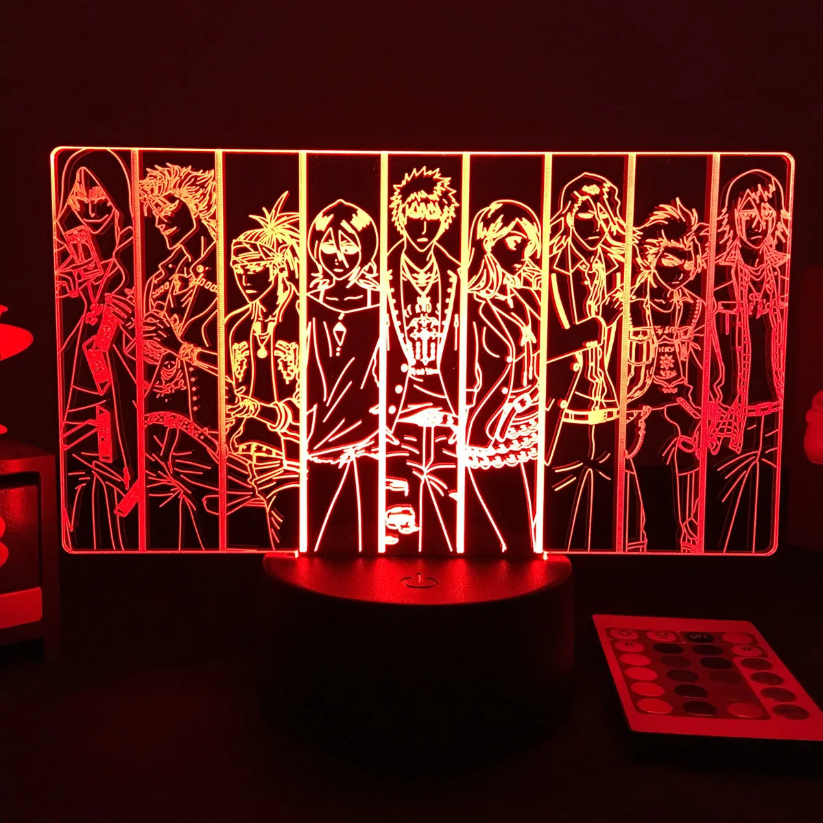 Zenith Saga — Bleach 3D LED Illusion Lamp (16-Color RGB Night Light)