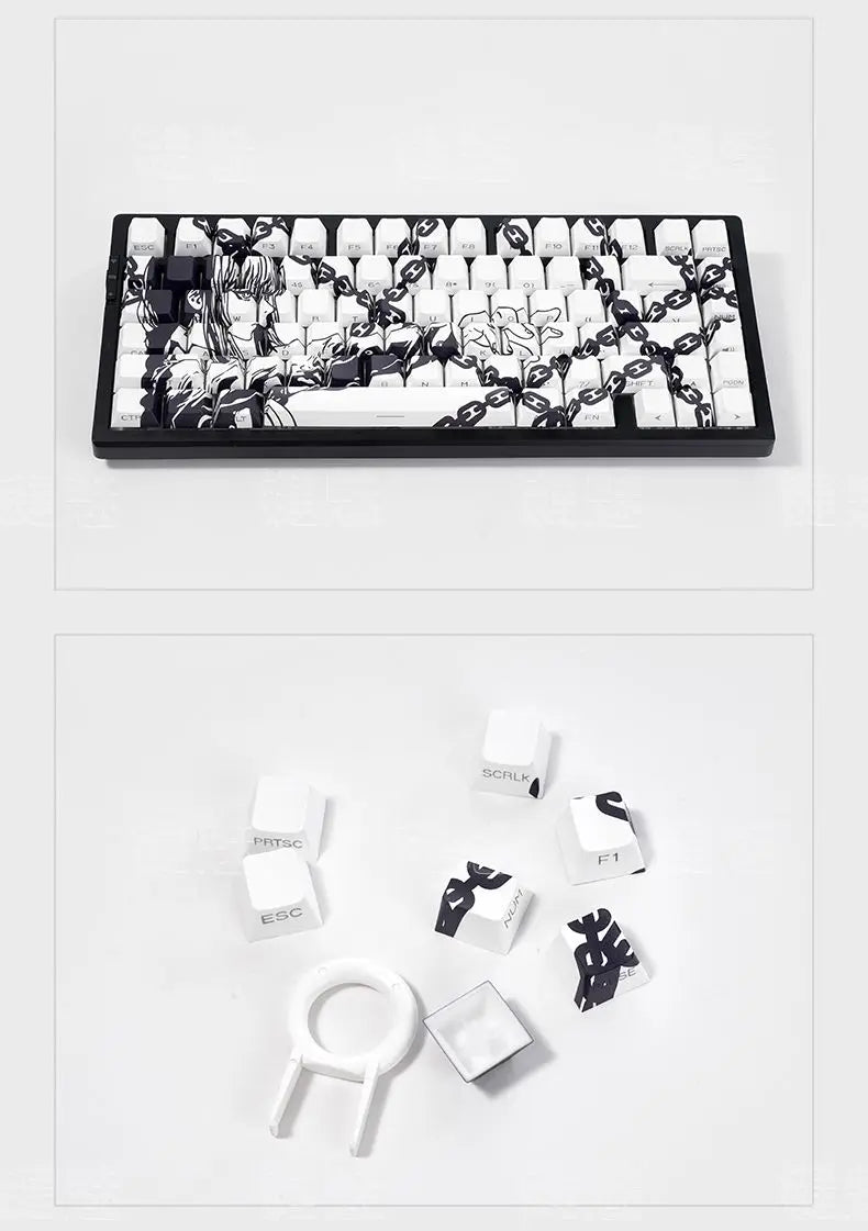 Zenith Saga — Makima Chainsaw Man Keycaps 129 Keys (PBT Dye-Sub Translucent)