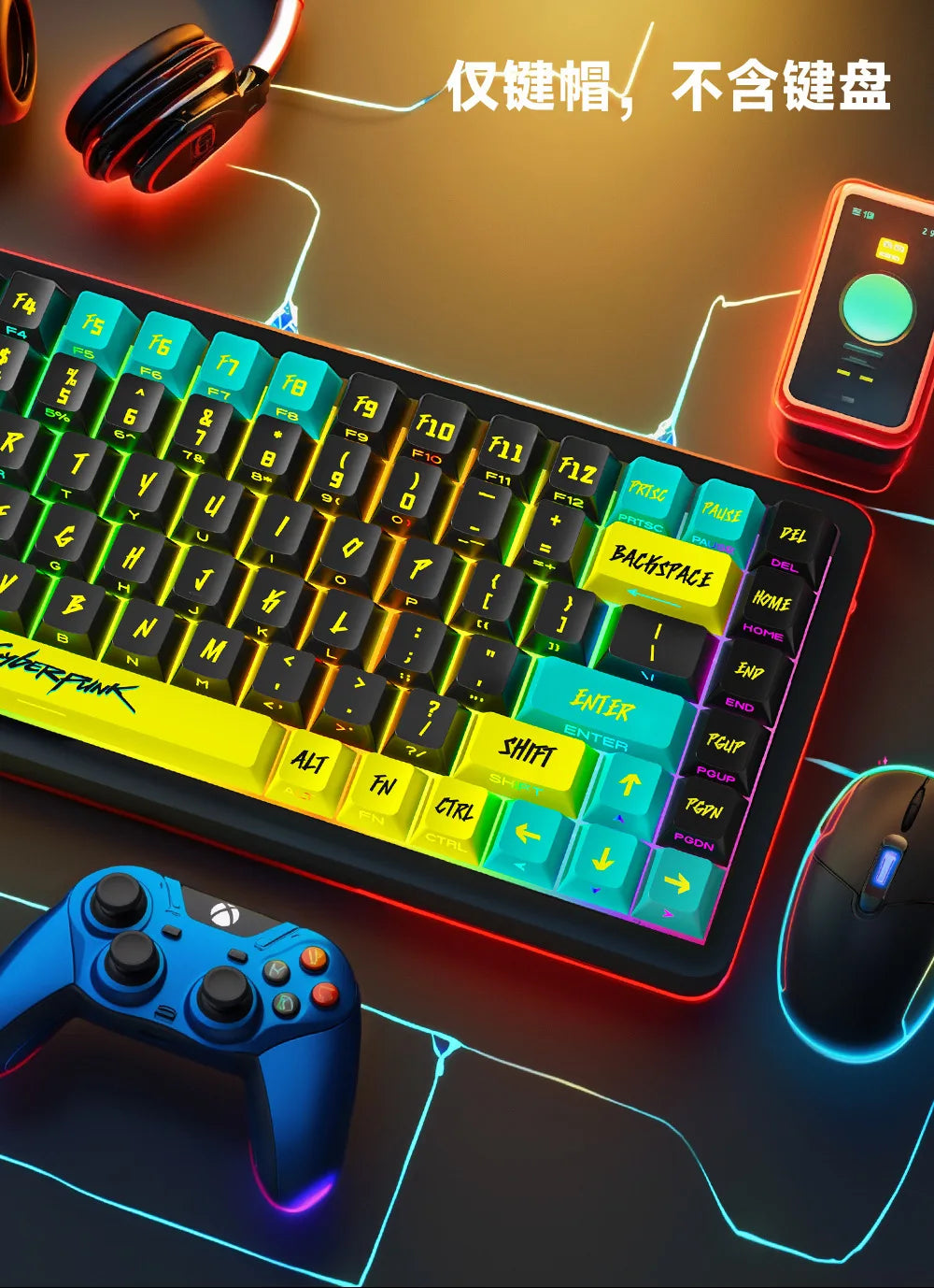 Zenith Saga — Anime Transparent Keycaps 129/135 Keys (PBT Side-Engraved)