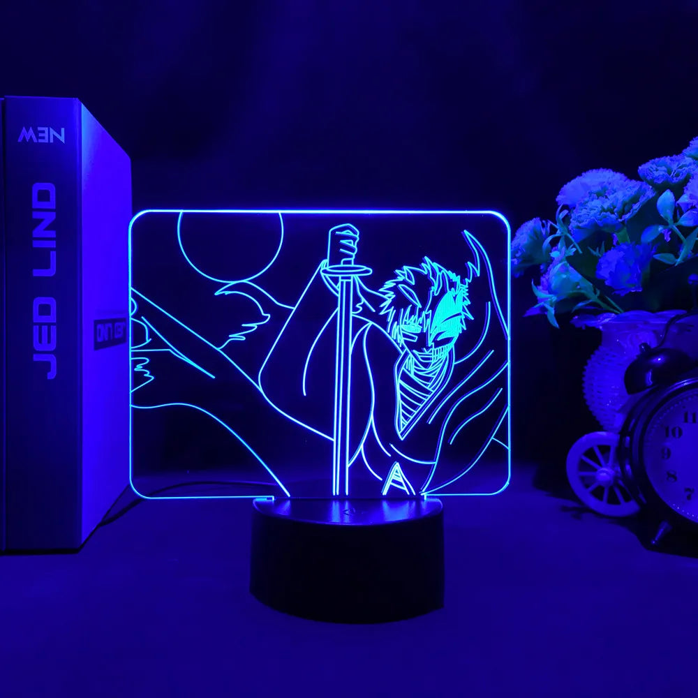 Zenith Saga — Bleach 3D LED Illusion Lamp (16-Color RGB Night Light)