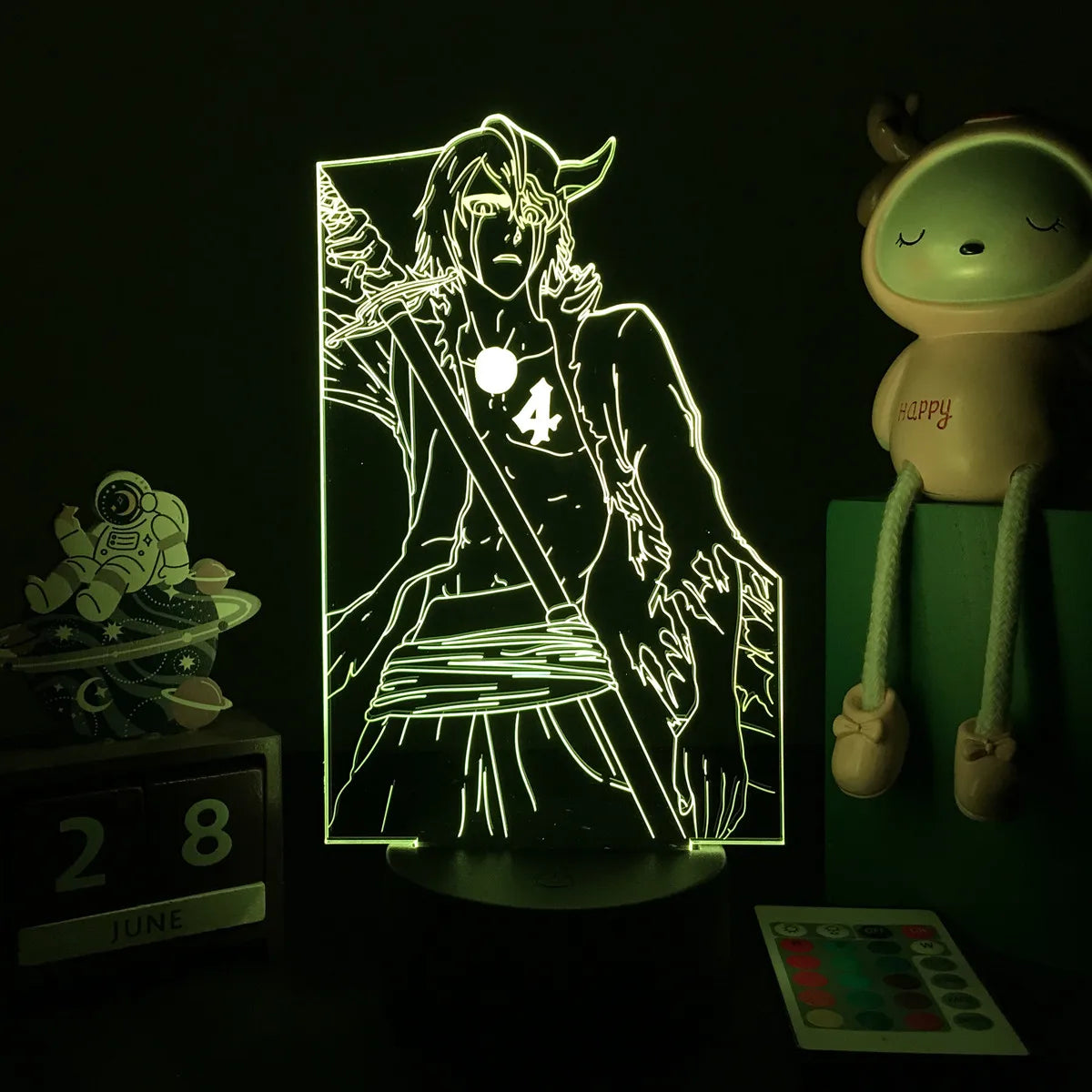 Zenith Saga — Bleach 3D LED Illusion Lamp (16-Color RGB Night Light)