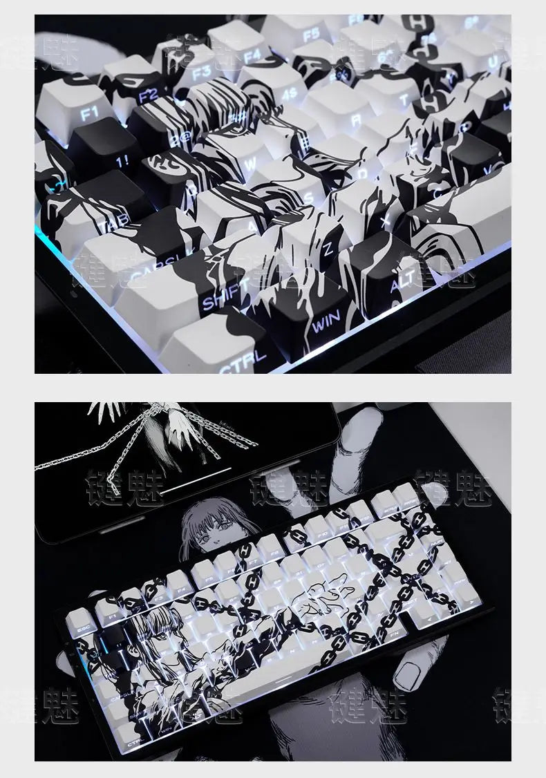 Zenith Saga — Makima Chainsaw Man Keycaps 129 Keys (PBT Dye-Sub Translucent)