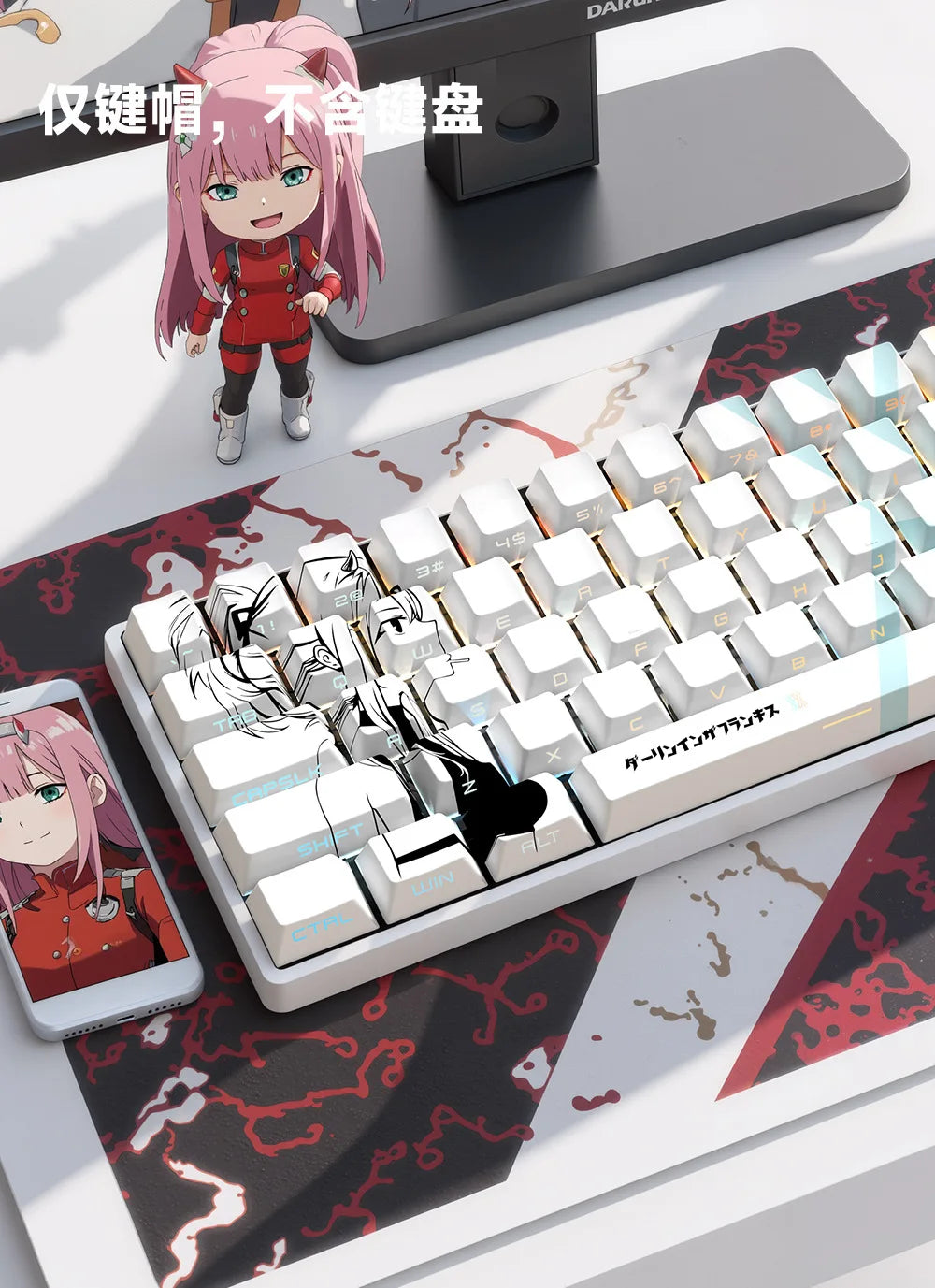 Zenith Saga — Anime Transparent Keycaps 129/135 Keys (PBT Side-Engraved)