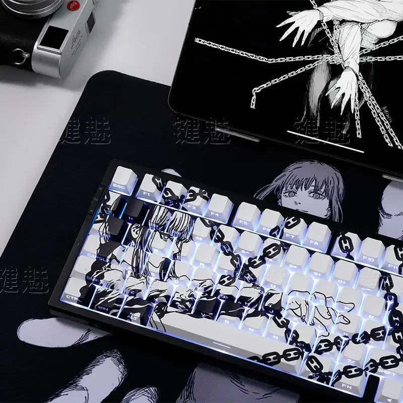 Zenith Saga — Makima Chainsaw Man Keycaps 129 Keys (PBT Dye-Sub Translucent)